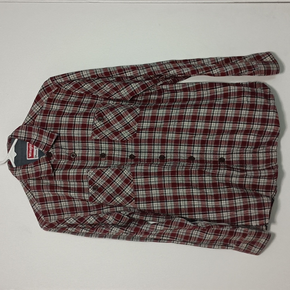 Men's Wrangler Button Up Red And White Full Length
